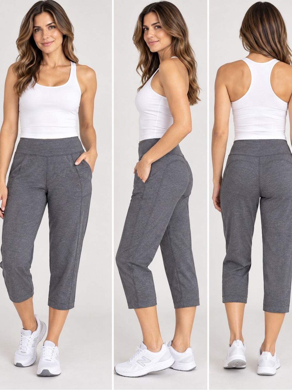 lululemon athletica Charcoal Gray Capri Pants